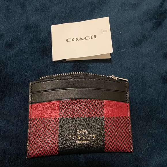 Coach Handbags - Coach Buffalo Plaid Card Case